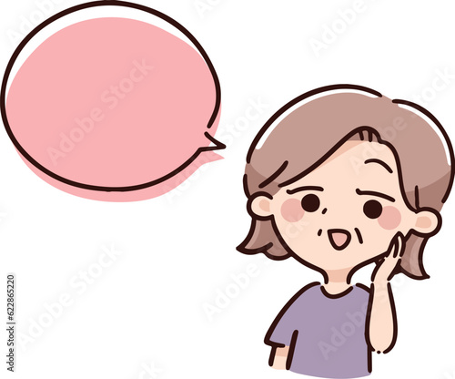 年配の女性　フキダシ