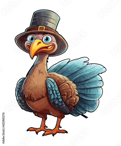 Happy thanksgiving turkey bird
