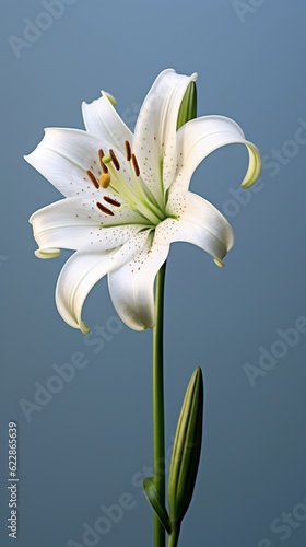 White lily flower wallpaper background. AI Generated,