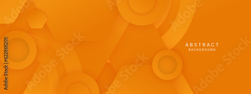 Abstract geometric orange color elegant background. vector illustration