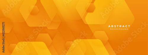 Abstract orange square shape with futuristic concept background