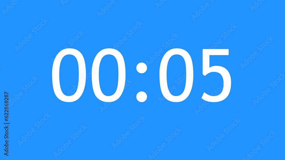 SIMPLE ANIMATED COUNTDOWN TIMER CLOCK FROM. SECONDS COUNTDOWN FROM 0 TO 20 in BLUE SCREEN. CREATIVE SIMPLE STOPWATCH CLOCK BG. DIGITAL TECH COUNTDOWN. illustration.