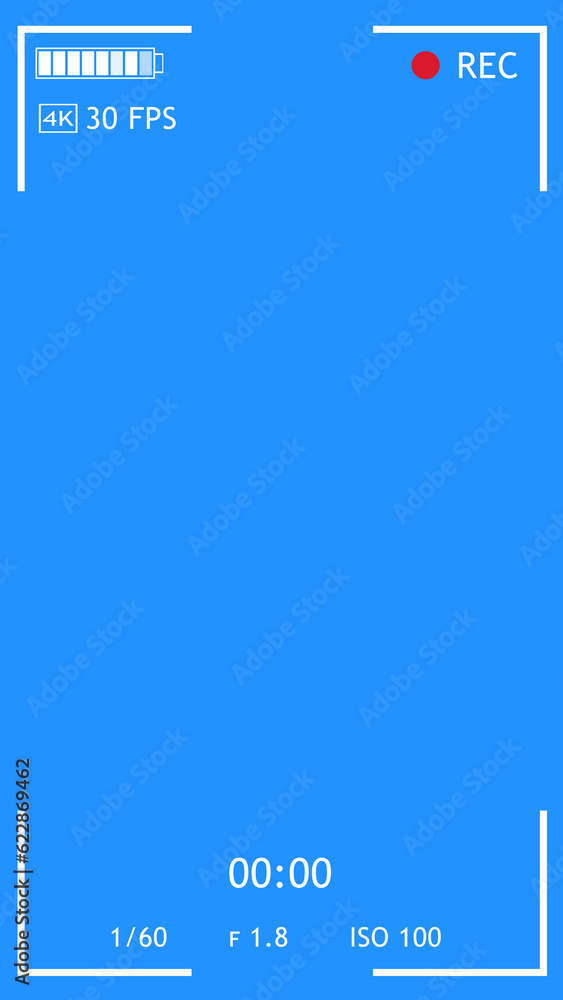 Camera mobile recording screen overlay animation with chroma key. DSLR