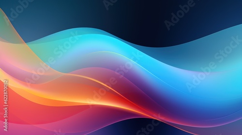 Colorful gradient flowing shapes background