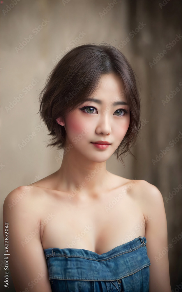 portrait photo of beautiful asian woman, generative AI portrait photo of beautiful asian woman, generative AI
