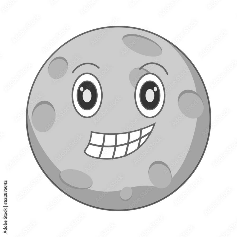 Cute Moon Character Illustration Vector Cute Moon Character Illustration Vector