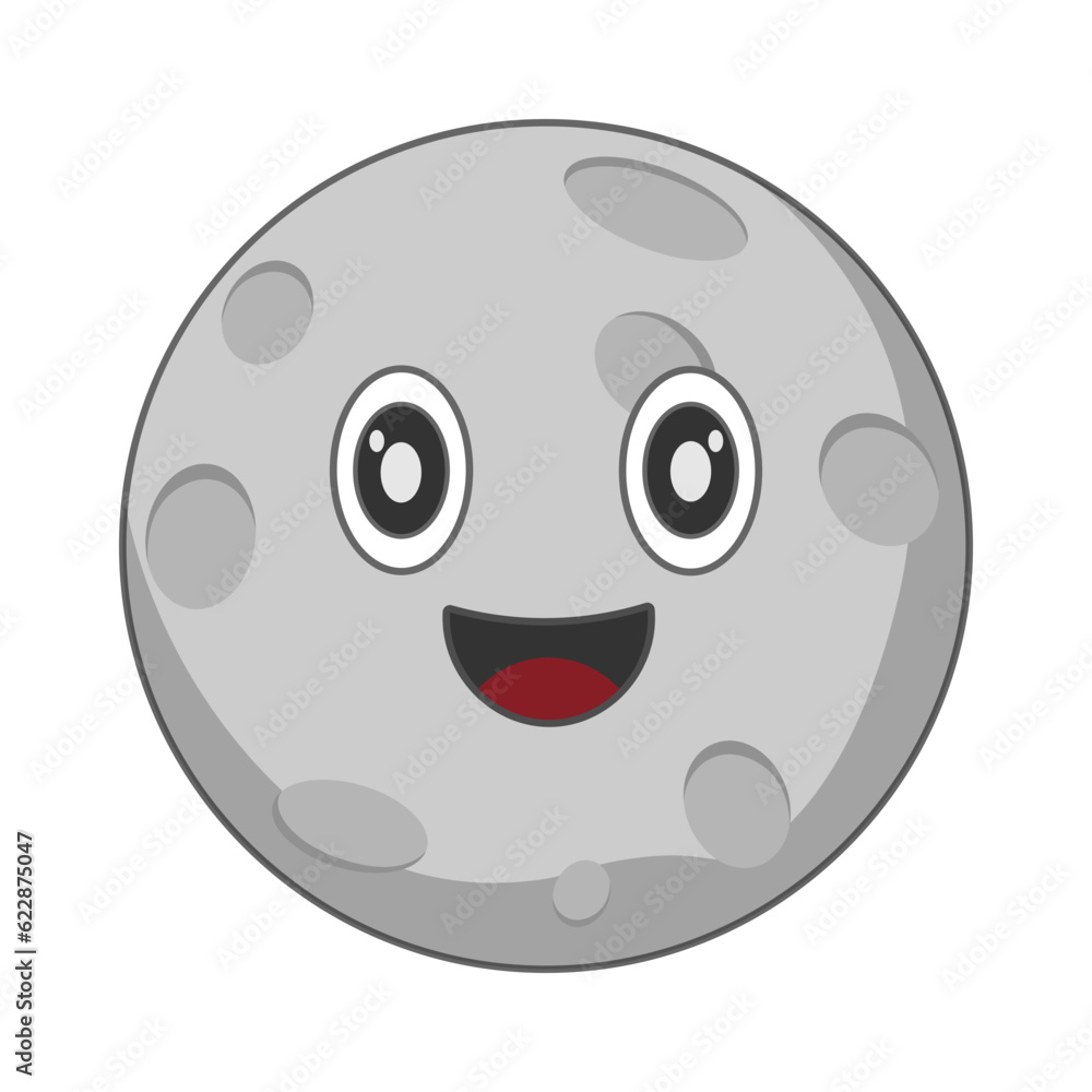 Cute Moon Character Illustration Vector Cute Moon Character Illustration Vector