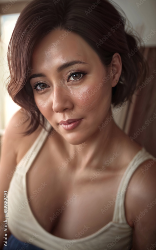portrait photo of beautiful happy middle aged lady woman , generative AI portrait photo of beautiful happy middle aged lady woman , generative AI