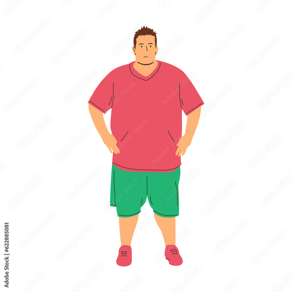 obesity overweight people character vector illustration obesity overweight people character vector illustration