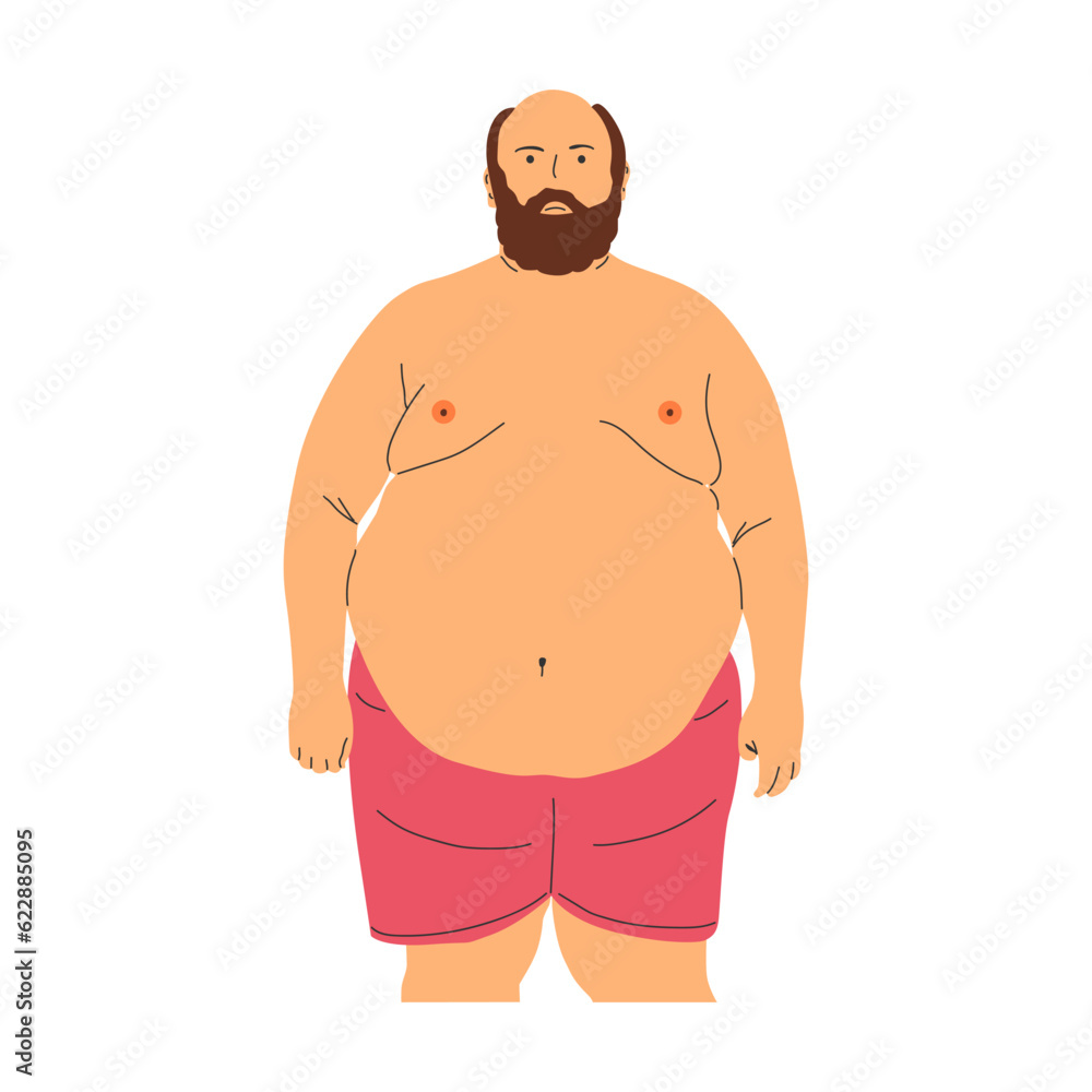 obesity overweight people character vector illustration obesity overweight people character vector illustration