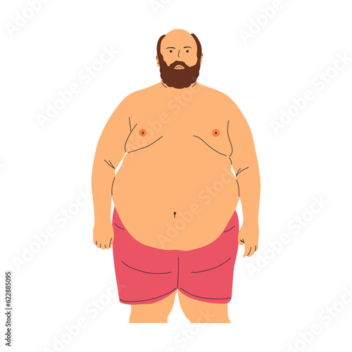 obesity overweight people character vector illustration