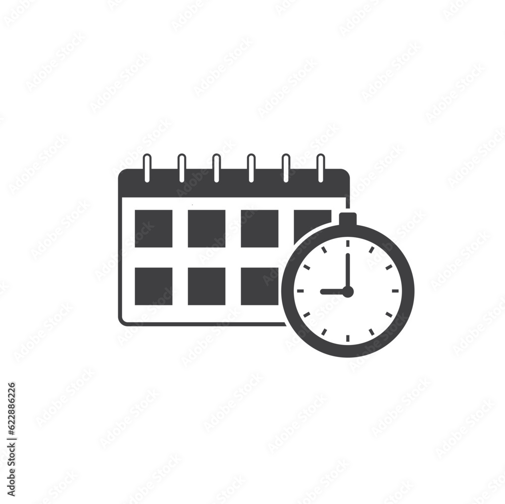 illustration of deadline, deadline icon, vector art. illustration of deadline, deadline icon, vector art.