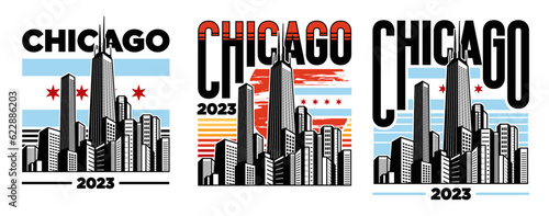 chicago cityscape illustration 2023