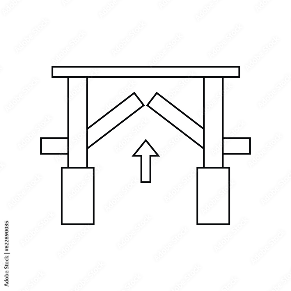 Rise gate icon design. isolated on white background. vector illustration Rise gate icon design. isolated on white background. vector illustration