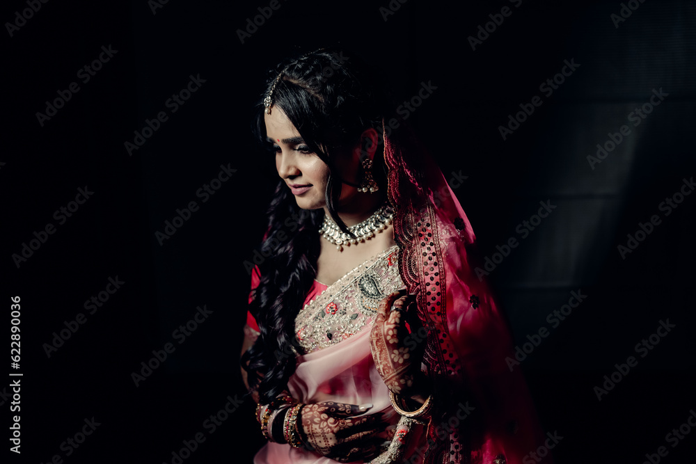 Indian Bride in traditional saree Indian Bride in traditional saree