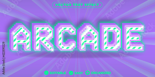 Arcade Text Effect,Fully Editable Font Text Effect