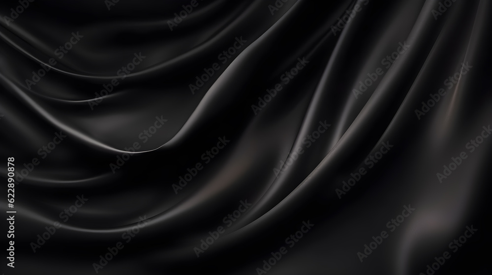 Fototapeta premium Black fabric background Generative ai