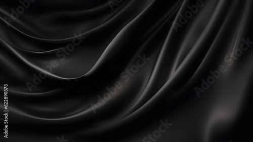 Black fabric background Generative ai
