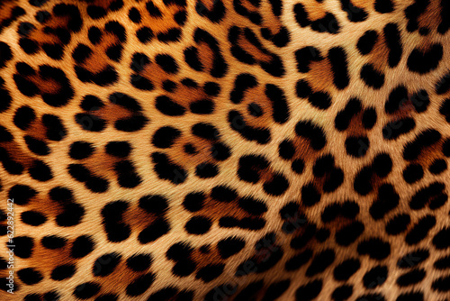 Real skin texture of leopard seamless pattern. Animal. Illustration, Generative AI.
