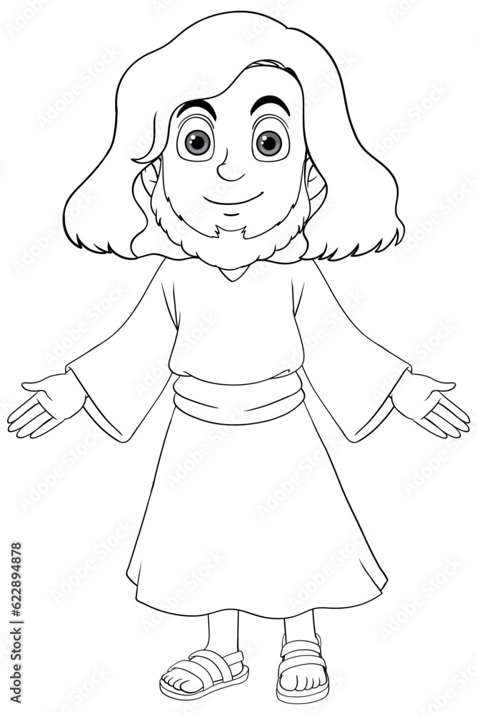 Jesus Christ Outline for Colouring