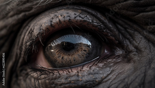 Animal eye staring at camera, beauty in nature generated by AI © grgroup