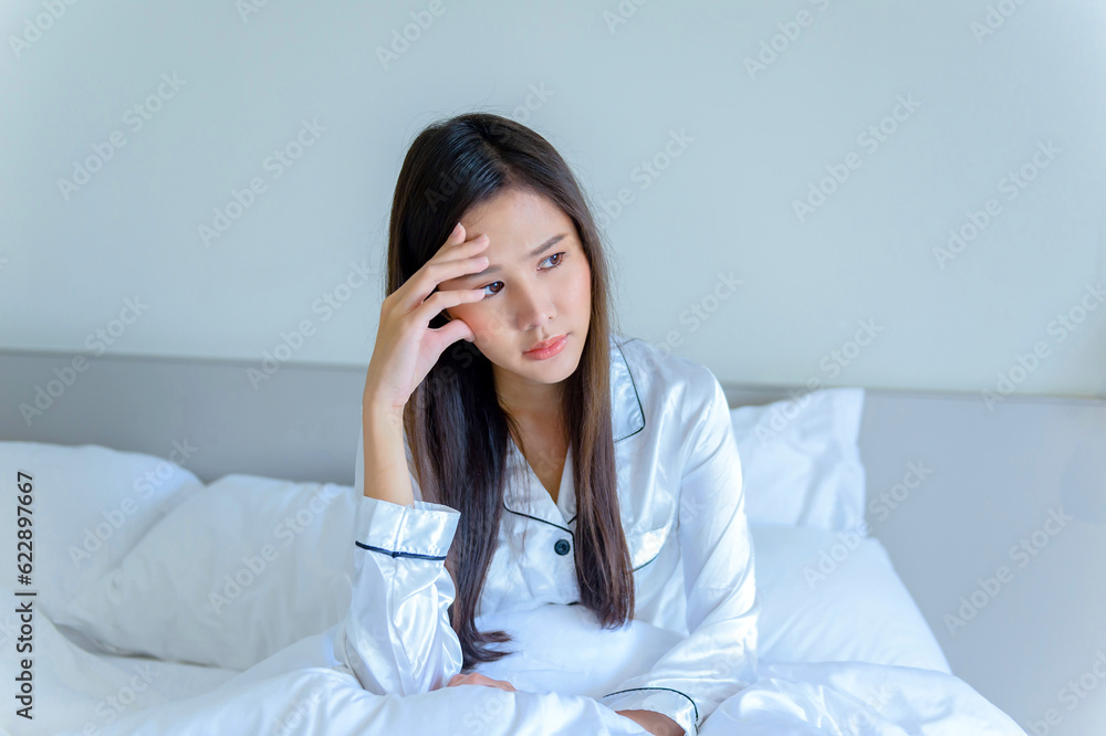 A beautiful Asian girl, bright, sleeping at night, waking up in the morning, doing activities on the bed portrait Asian woman in the bedroom and bathroom activities A beautiful Asian girl, bright, sleeping at night, waking up in the morning, doing activities on the bed portrait Asian woman in the bedroom and bathroom activities