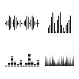 Music Sound Wave . Audio Player. Audio equalizer technology, pulse music. Vector illustration.