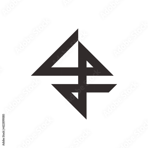 ceramic monogram logo forming the letter 444