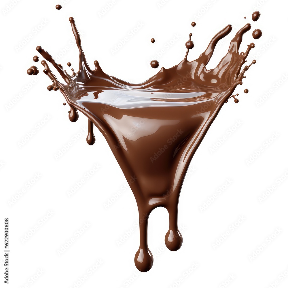 Image of dark Chocolate splash isolated on white background. Image of dark Chocolate splash isolated on white background.