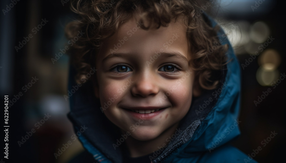 Cheerful boys enjoying rainy nature with confidence generated by AI Cheerful boys enjoying rainy nature with confidence generated by AI