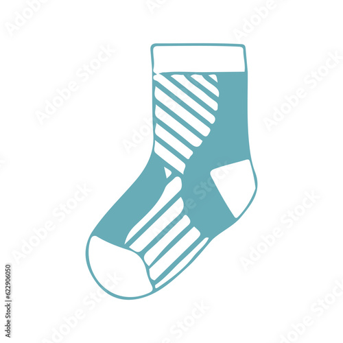 hand drawing socks vector design, brightly colored on white background perfect for christmas celebration.