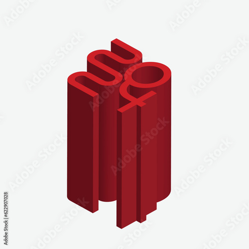 2024 logo icon new year logo with 3d isometric concept