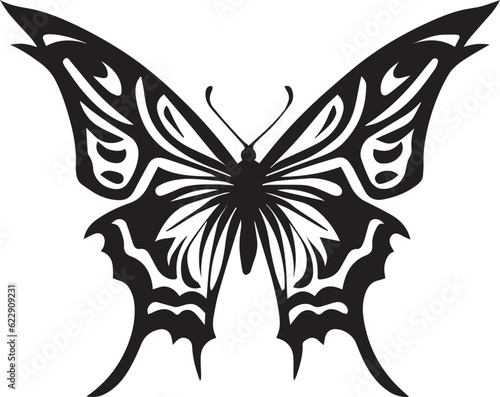 Butterfly vector tattoo design