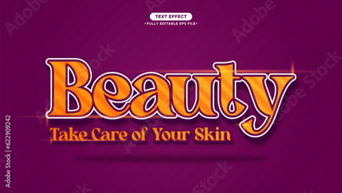 Beauty and Woman Style Text Effect for Salon and Skincare Product Promotion photo