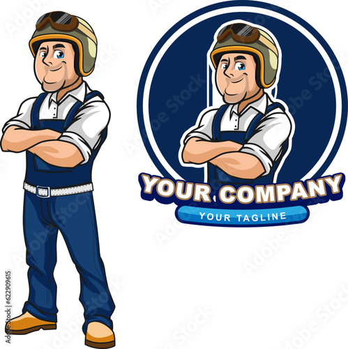 Mechanic mascot logo template