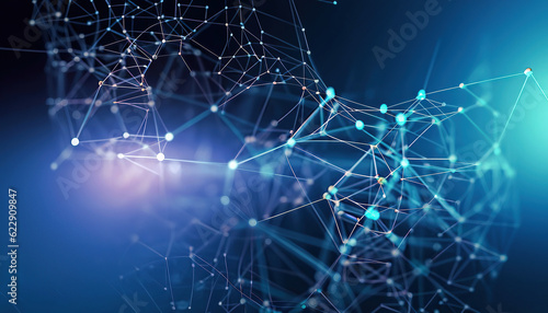 Abstract biotechnology vector background Network connection