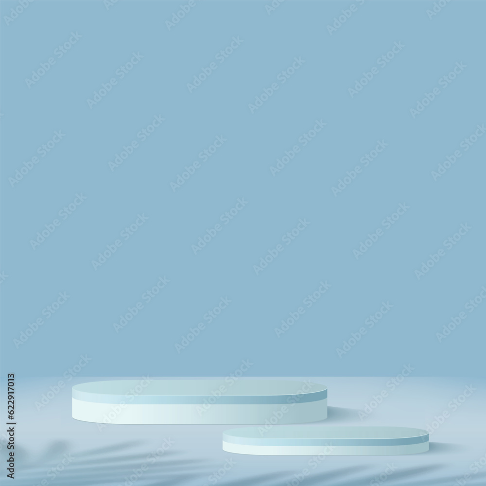 Abstract background with light blue color geometric 3d podiums. Vector Abstract background with light blue color geometric 3d podiums. Vector