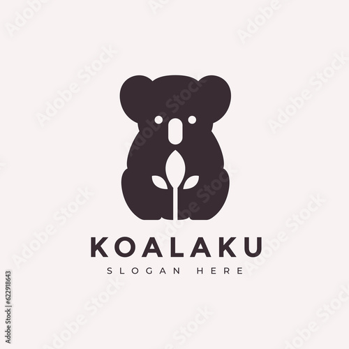 koala marsupial animal australian mascot adorable wildlife logo design vector graphic illustration
