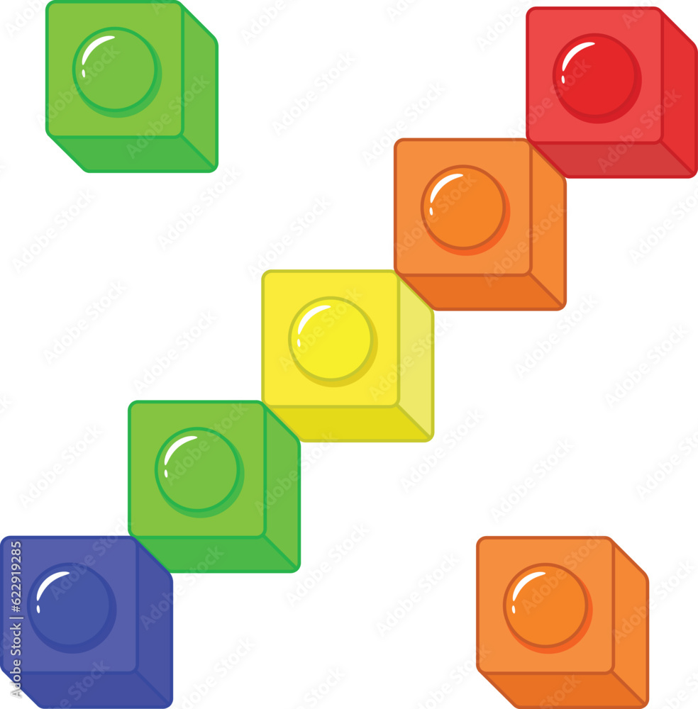blocks Symbol 100 percent in colorful blocks drawing blocks Symbol 100 percent in colorful blocks drawing