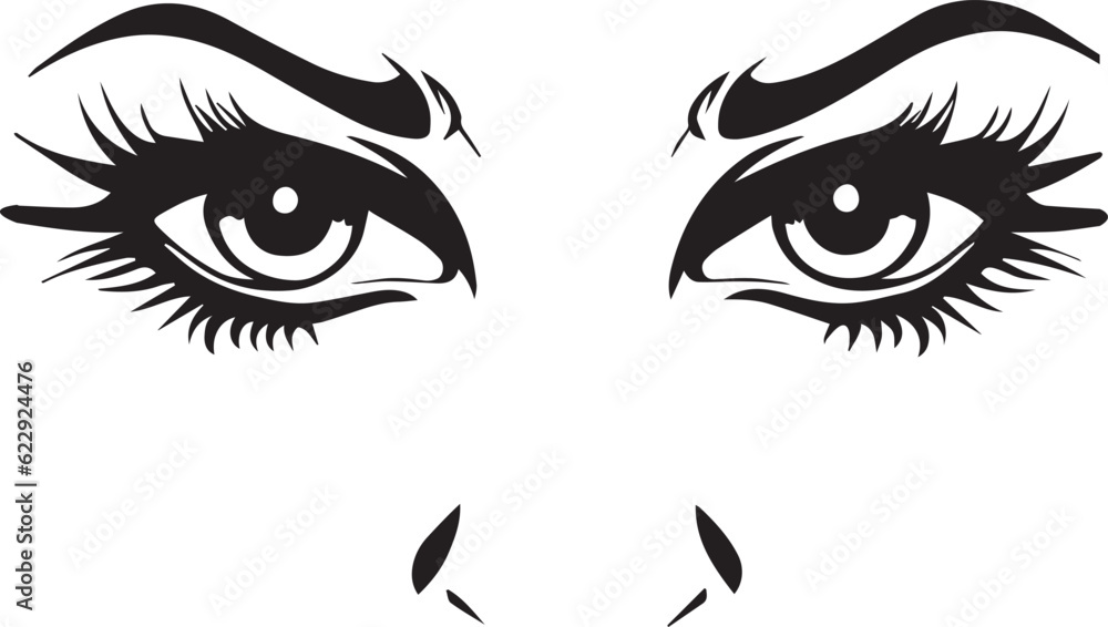 women eyes tattoo design vector illustration women eyes tattoo design vector illustration