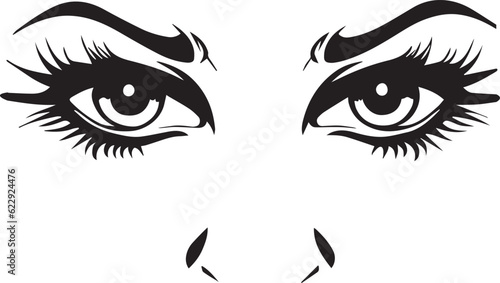 women eyes tattoo design vector illustration