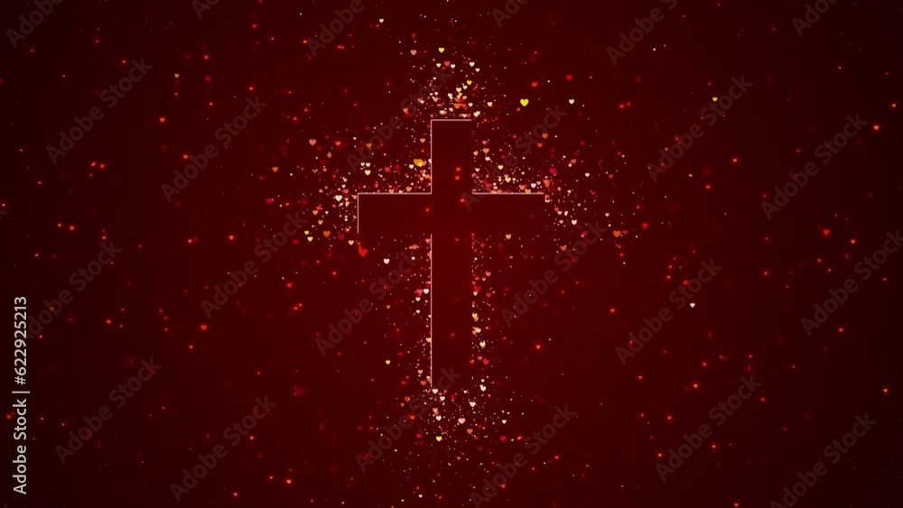 Worship Cross Particles in crimson Worship Cross Particles in crimson