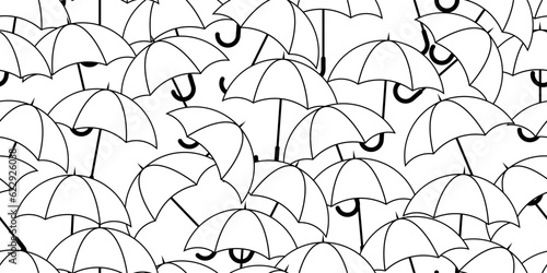 black white umbrella seamless pattern photo