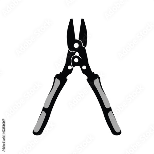 pliers isolated on white background photo