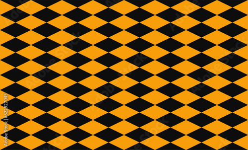 yellow plaid fabric texture, light yellow and black diamond checkerboard repeat pattern, replete image, design for fabric printing 