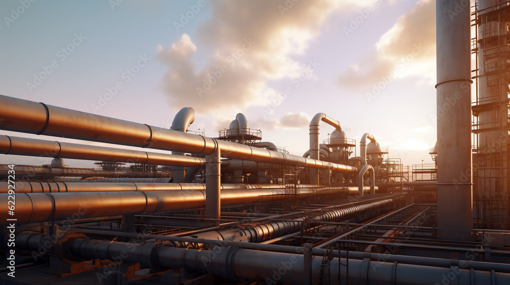 pipes from an oil refinery. Generative Ai. pipes from an oil refinery. Generative Ai.