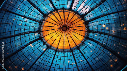 glass dome of the roof