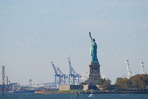 Statue of Liberty and Liberty Island in New York