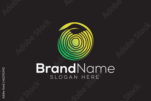 Eco wood and wood recycle logo design vector template