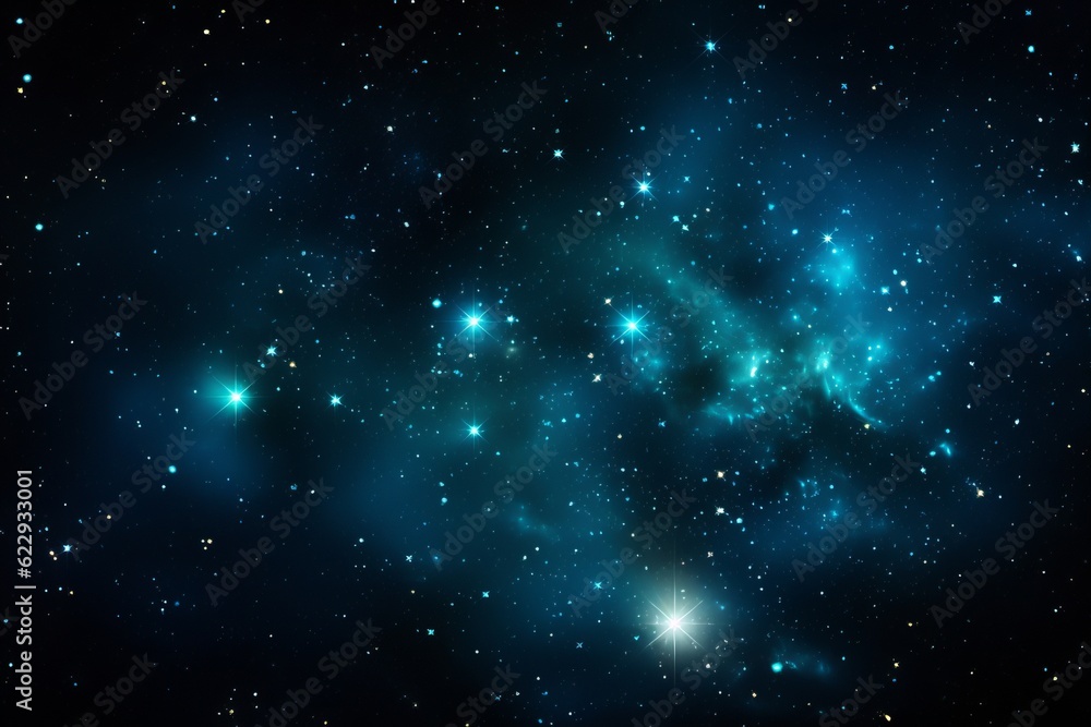 Obraz premium Stars And Galaxy Outer Space Sky Night, Generative AI 